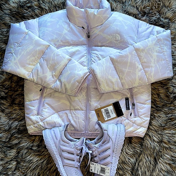 💜SOLD💜The North Face jacket LAVENDAR/WHITE, size Medium - Picture 5 of 7
